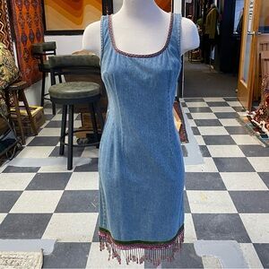 ABS Denim Beaded Dress